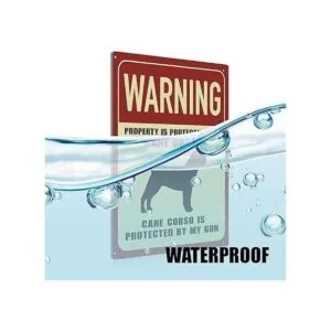 Letrero de advertencia de metal Corso con bastón de_3