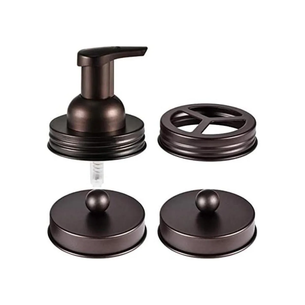 Juego de accesorios de baño Mason Jar 4 piezas tarros_1