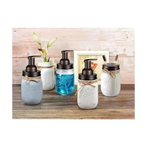 Juego de accesorios de baño Mason Jar 4 piezas tarros_6