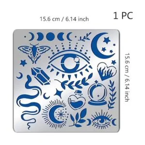 BENECREAT Plantillas temáticas de brujería de 6 x 6_2