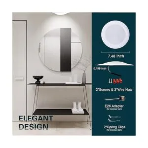 TOPELER Luz de disco LED de 6 pulgadas luz de techo_6