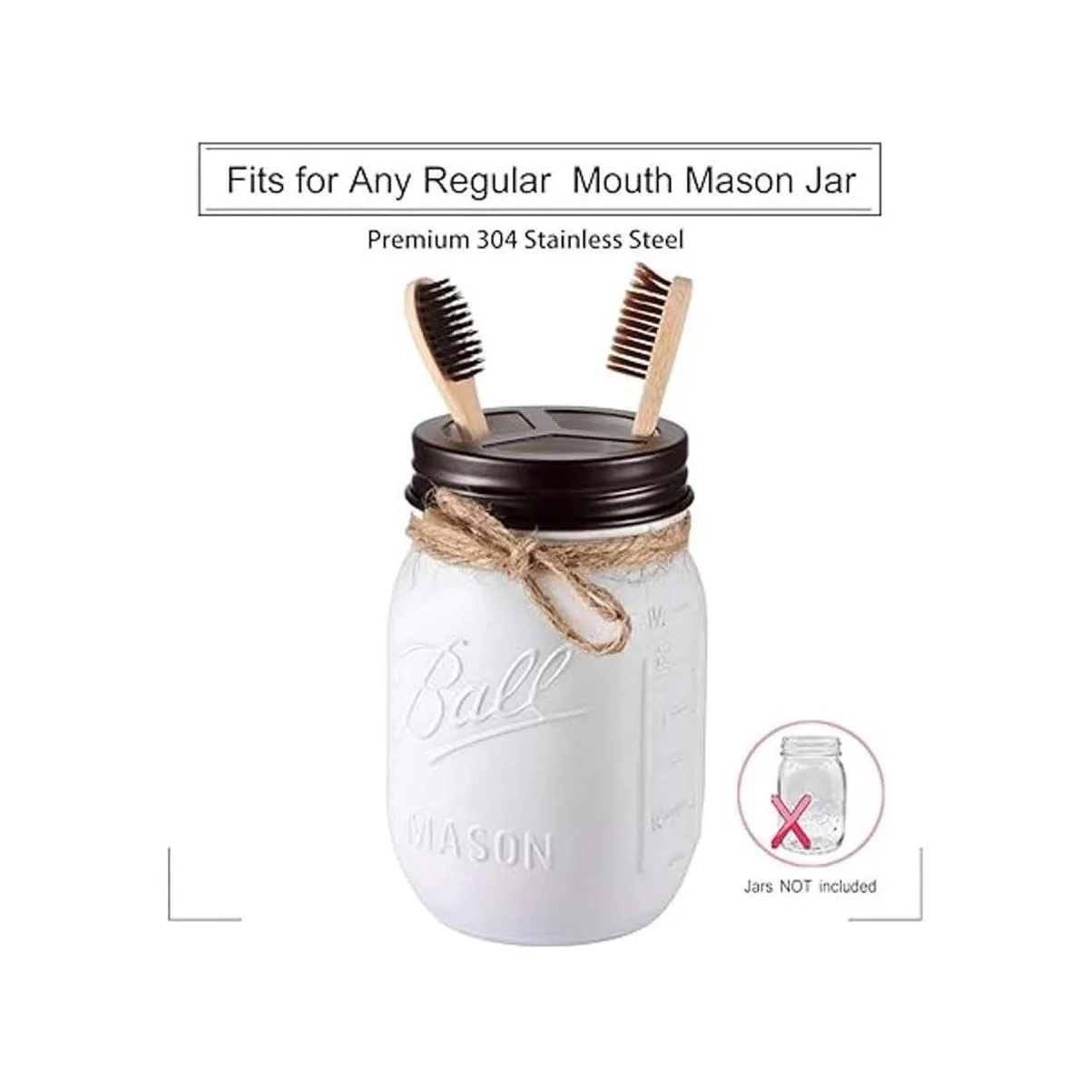 Juego de accesorios de baño Mason Jar 4 piezas tarros_4