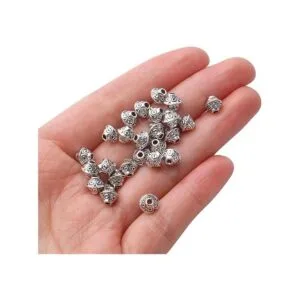 100 piezas de plata antigua platillo volador forma_7