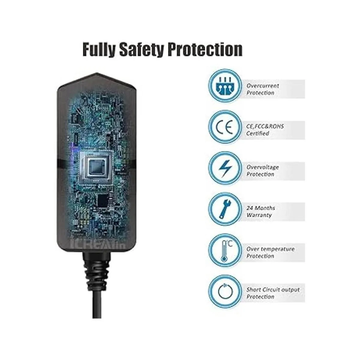 iCreatin Cargador de batería de ion de litio con_3