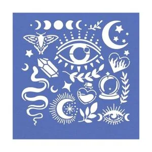 BENECREAT Plantillas temáticas de brujería de 6 x 6_4