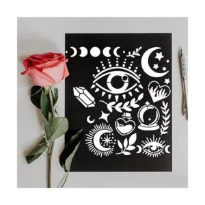 BENECREAT Plantillas temáticas de brujería de 6 x 6_7