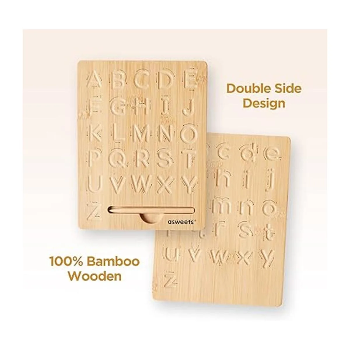 Asweets Montessori Tabla de rastreo de alfabeto de_2