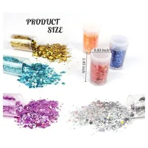 Brillantina gruesa holográfica juego de 36 colores para_3