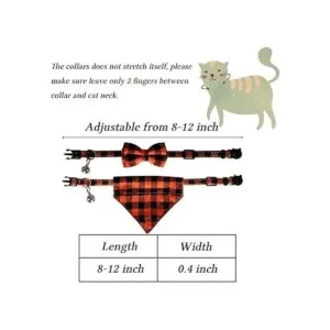 STMK Paquete de 2 collares de bandana para gatos con_4