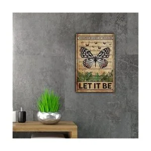 QIONGQI Letrero de metal Let It Be The Beatles para_3