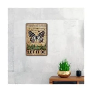 QIONGQI Letrero de metal Let It Be The Beatles para_4