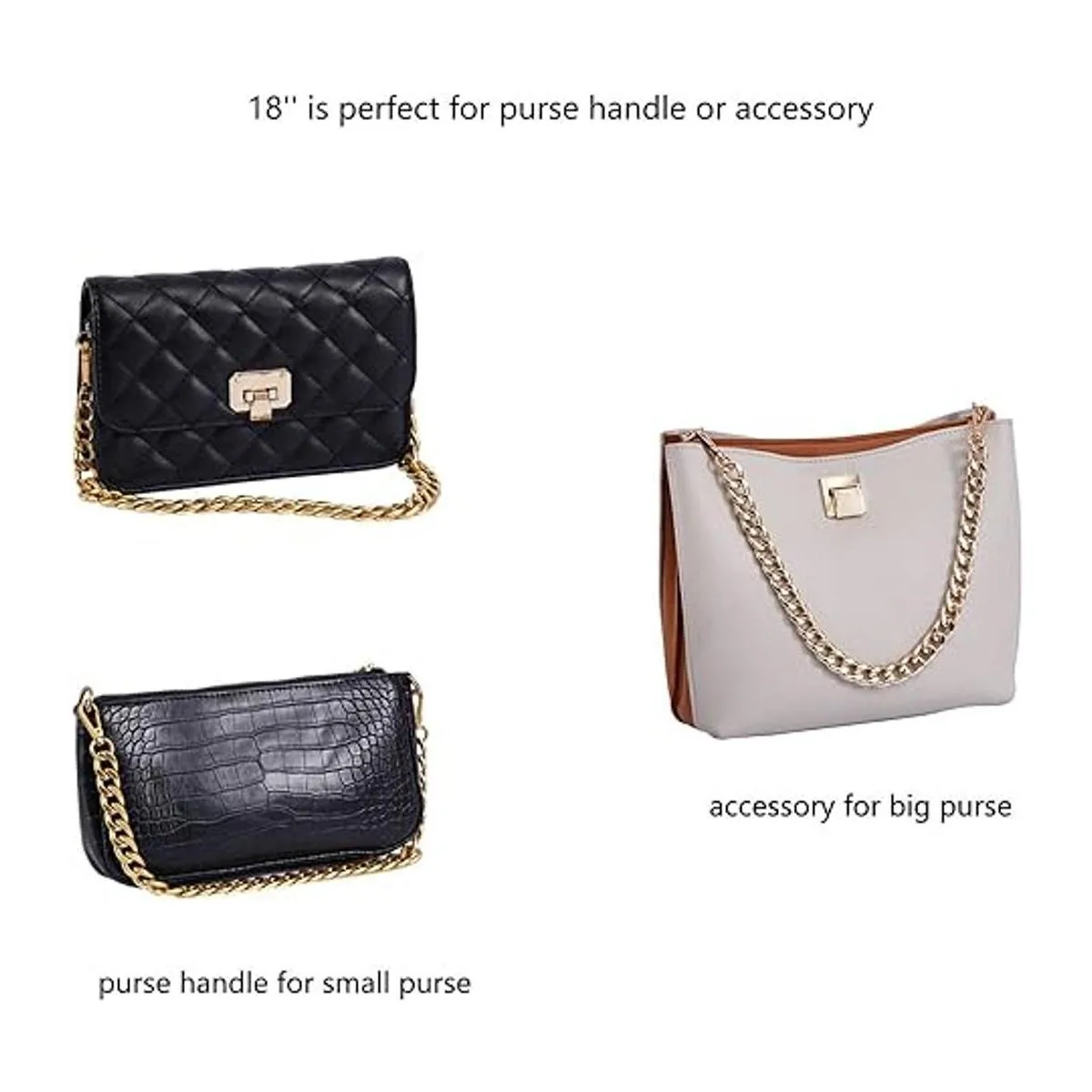 Correa cruzada de metal de tamaño mediano para bolso de_6