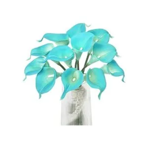 Flores artificiales de lirio de alcata 12 unidades ramo_1