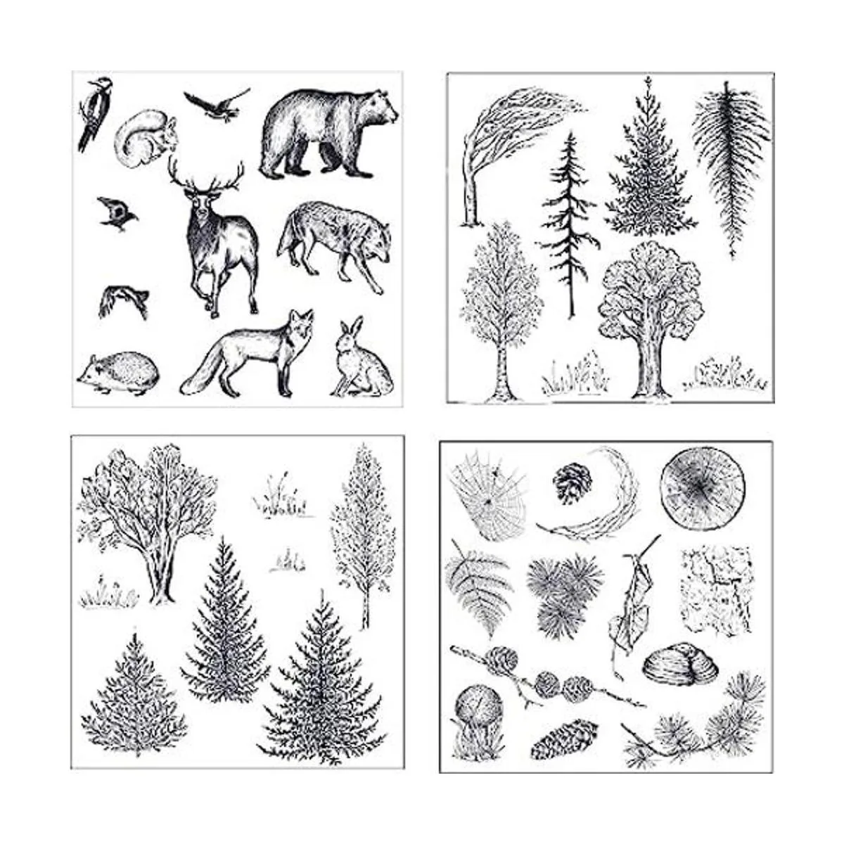 Guirongxin Sello transparente de animales salvajes y_1