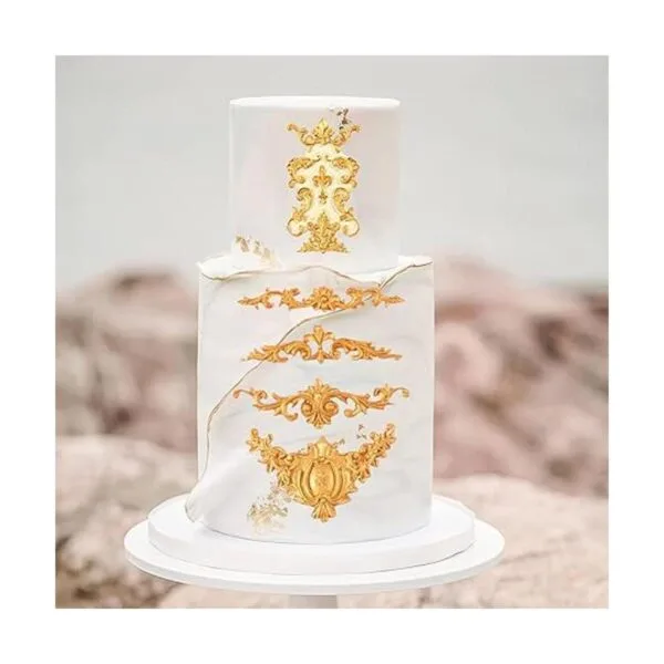 Moldes de fondant de hojas de helecho con diseño europeo_5