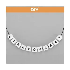 52 cuentas de letras de silicona cuentas cuadradas del_3