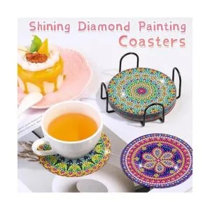 Kit de posavasos de pintura de diamantes 8 piezas de_2