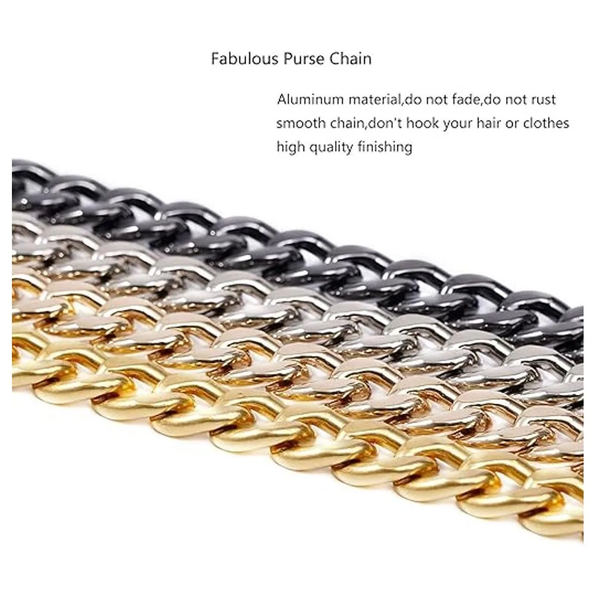 Correa cruzada de metal de tamaño mediano para bolso de_4