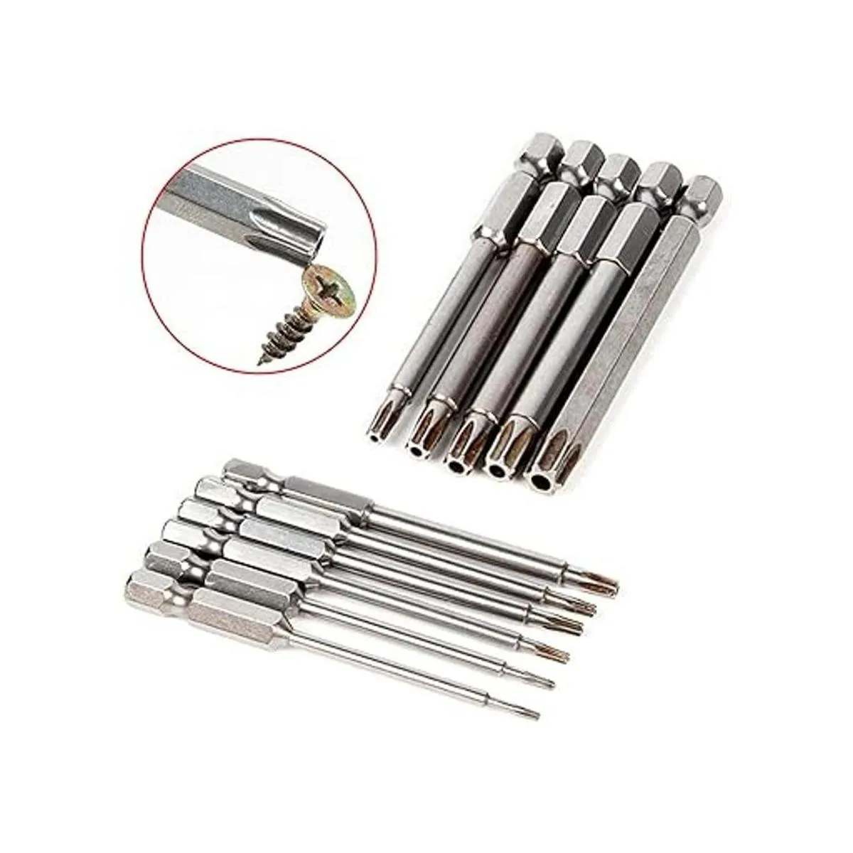 Yakamoz Juego de 11 brocas magnéticas T6T40 de cabeza Torx_5