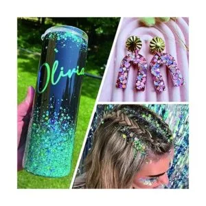 Brillantina gruesa holográfica juego de 36 colores para_5