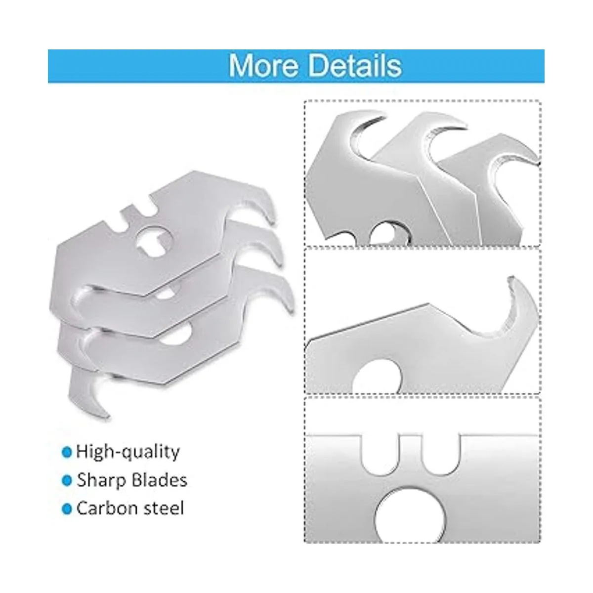 Cuchillas de gancho de acero para techos y alfombras con_4