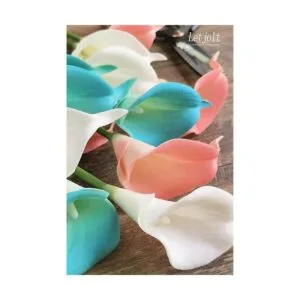 Flores artificiales de lirio de alcata 12 unidades ramo_4