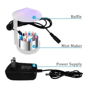 PULACO Mini máquina de niebla 12 LED Mister Fogger_4