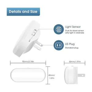 DORESshop Luz nocturna enchufable a la pared luz_3