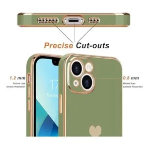 Teageo Funda compatible con iPhone 13 para niñas y_3