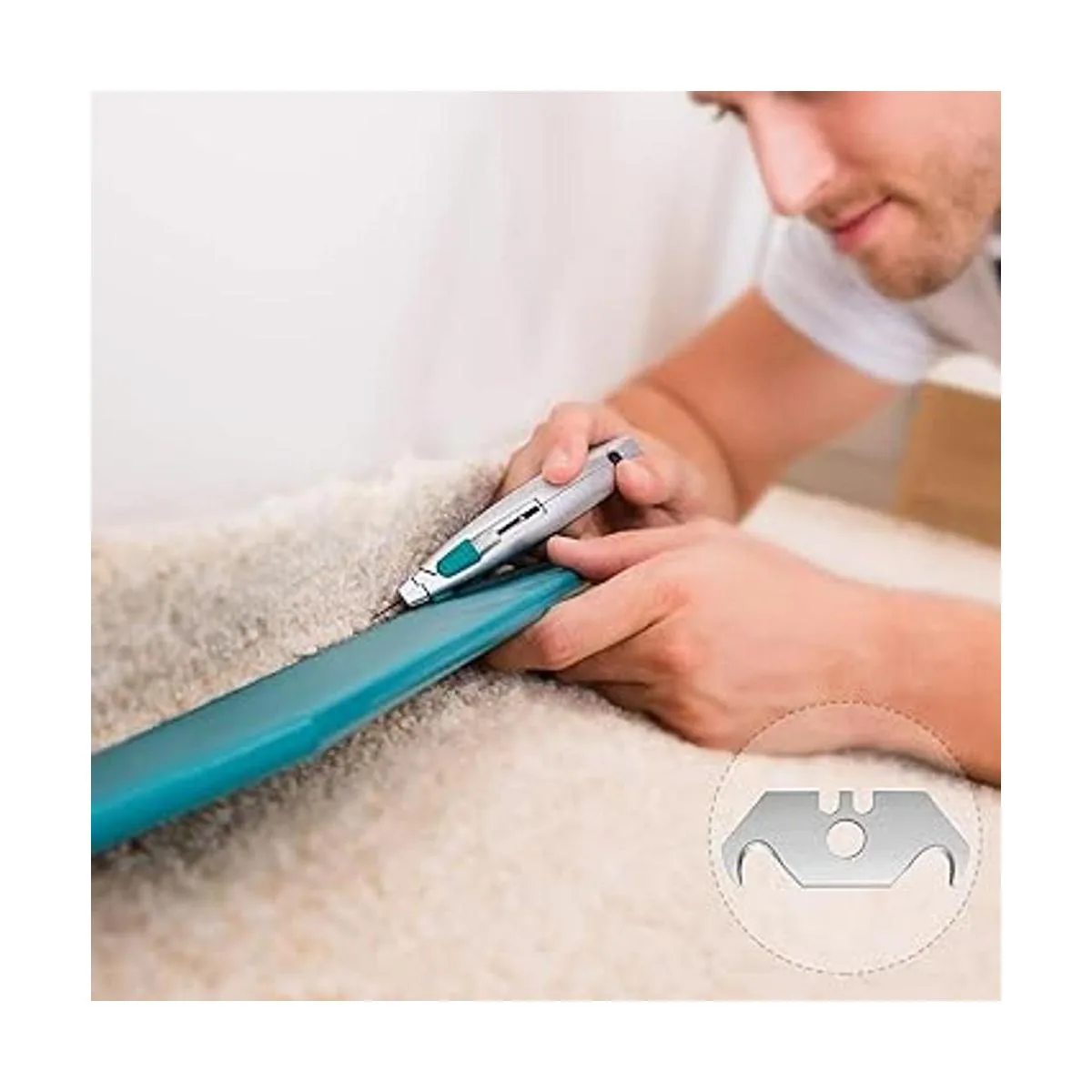 Cuchillas de gancho de acero para techos y alfombras con_7