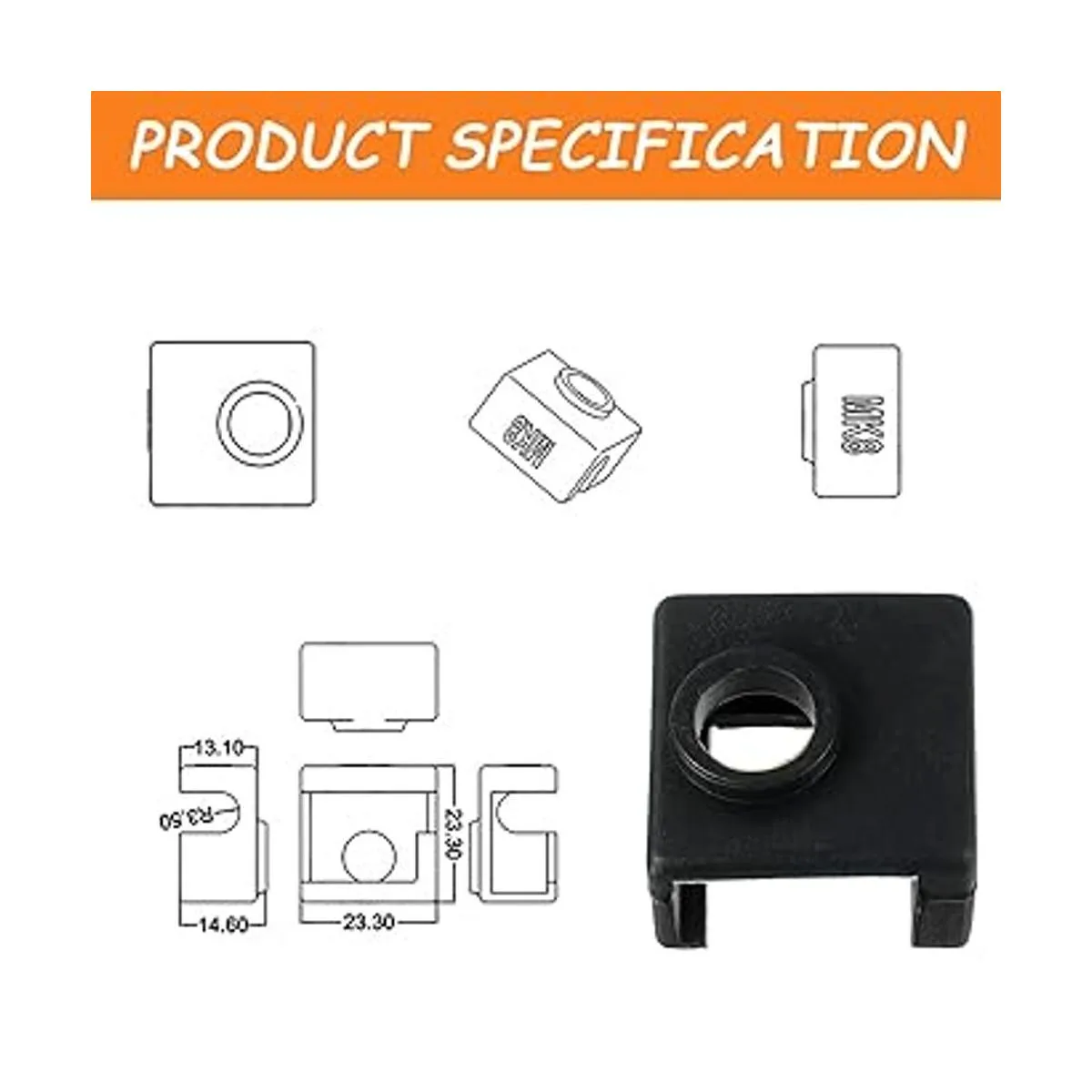 HUAREW 8 calcetines de silicona Hotend para impresora 3D_3