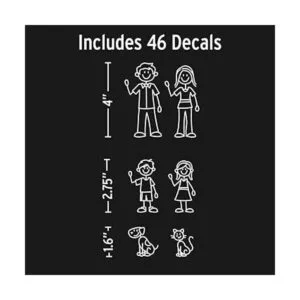 White Line Stick kit de pegatinas familiares DIY incluye_3