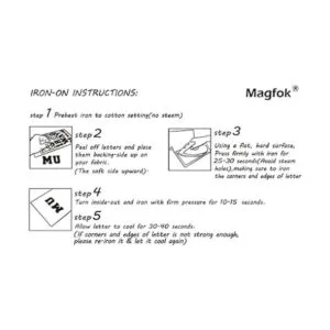 Magfok Iron on Flock Letras de transferencia de 34_5