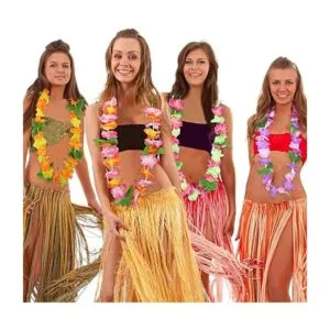 Cooraby 14 piezas de collares hawaianos de Leis coloridos_6