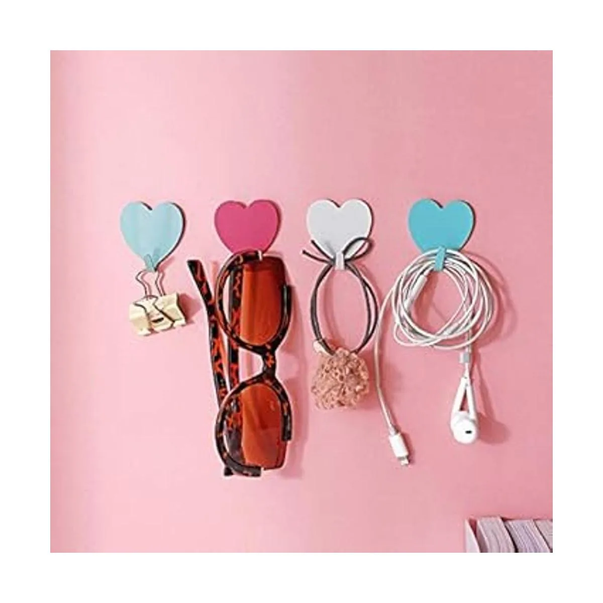 Paquete de 12 ganchos decorativos en forma de corazón_5