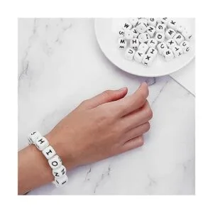 52 cuentas de letras de silicona cuentas cuadradas del_6