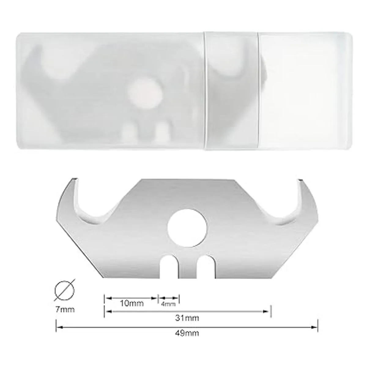 Cuchillas de gancho de acero para techos y alfombras con_3