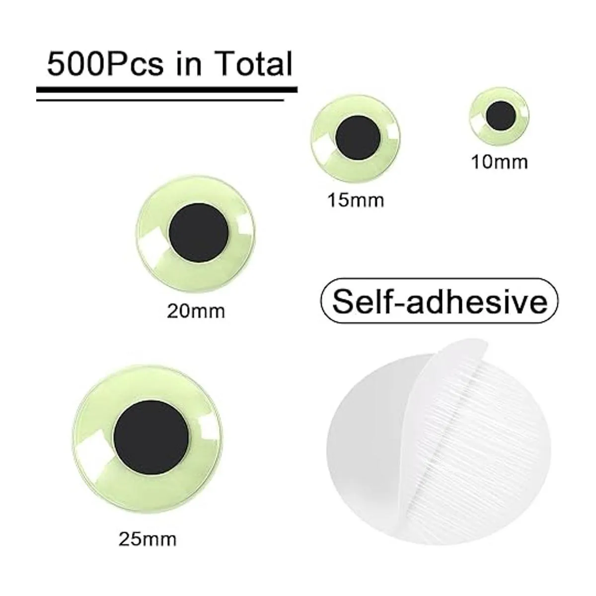 UPINS 500 unidades autoadhesivas que brillan en la_2