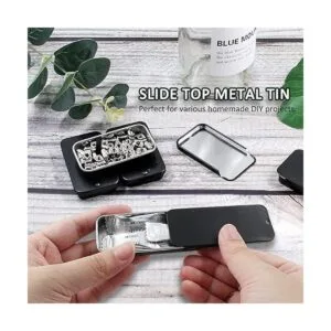 Unlorspy 10 tapas deslizantes de metal negro para_6