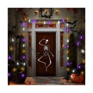 Halloween Lights 16FT 30 LED 3D Pumpkin Bat Ghost Battery_3