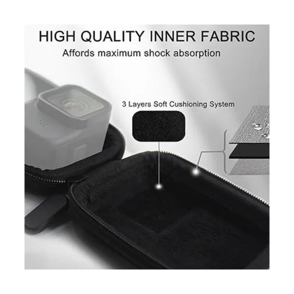 FitStill Mini estuche de transporte negro para GoPro Hero_4