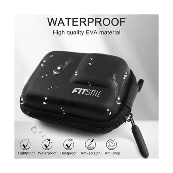 FitStill Mini estuche de transporte negro para GoPro Hero_3
