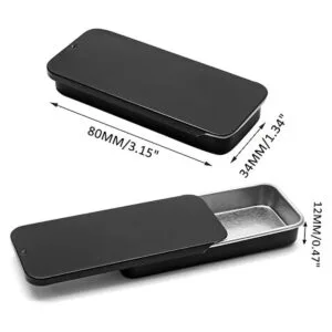 Unlorspy 10 tapas deslizantes de metal negro para_2