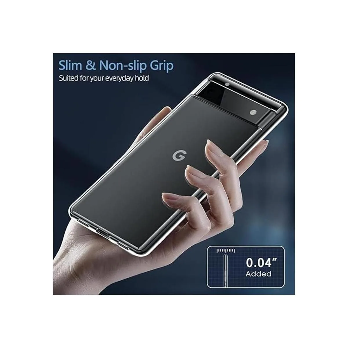Xlevel Google Pixel 6A Funda transparente suave y delgada_5