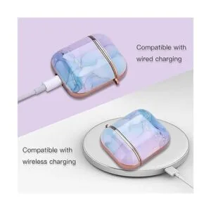 OLEBAND Funda para Airpod con llavero y piel bonita funda_4