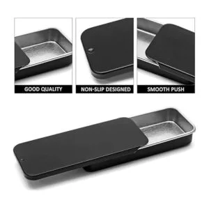 Unlorspy 10 tapas deslizantes de metal negro para_3