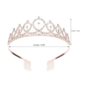 CAVETEE Corona de cumpleaños y banda para mujer juego de_4