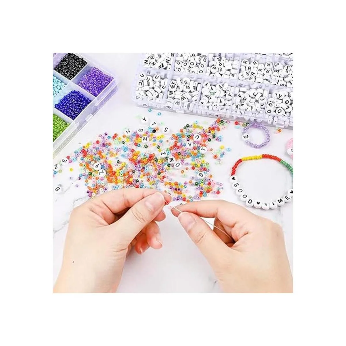 DICOBD Kit de cuentas para manualidades 10800 cuentas de_5