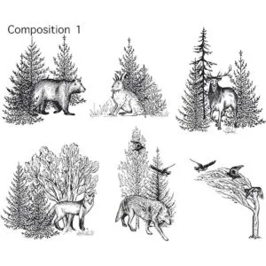 Guirongxin Sello transparente de animales salvajes y_6