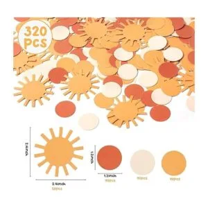 G1ngtar 320 piezas de confeti redondo bohemio con diseño_2